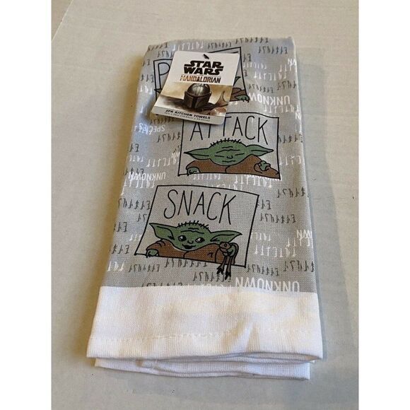Disney Mandalorian Baby Yoda Kitchen Towels 2Pk - Picture 1 of 6